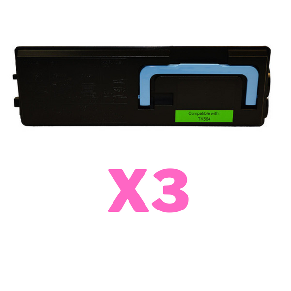 3 x Non-Genuine TK-564K Black Toner Cartridge for Kyocera FS-C5300DN-Tonerkart
