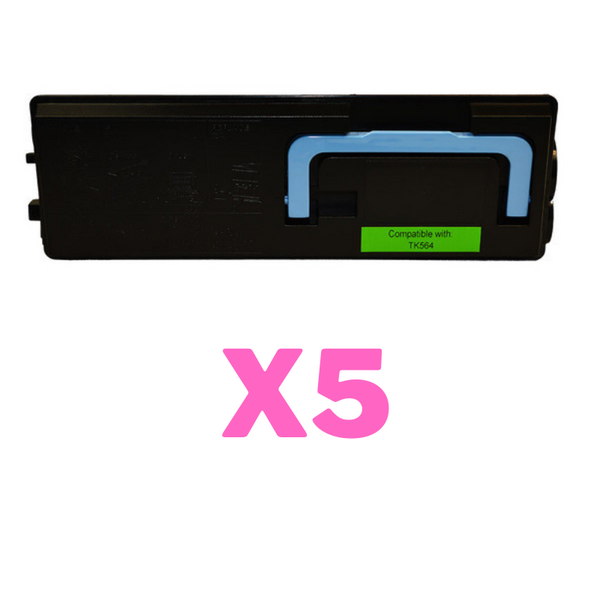 5 x Non-Genuine TK-564K Black Toner Cartridge for Kyocera FS-C5300DN-Tonerkart