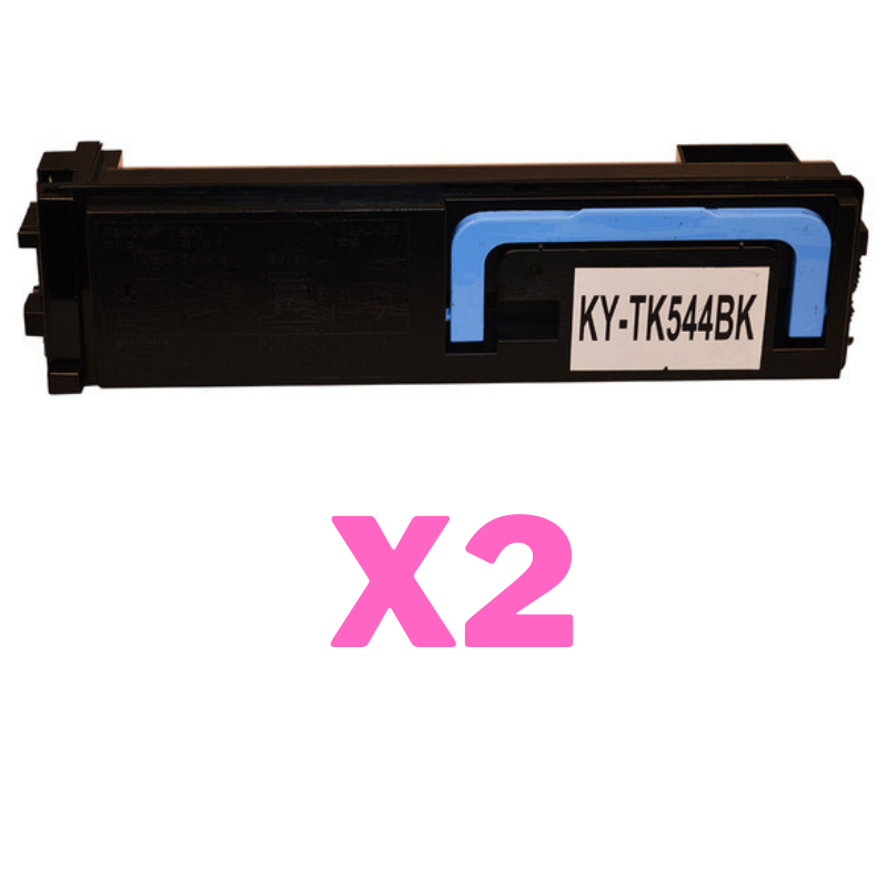 2 x Non-Genuine TK-544K Black Toner Cartridge for Kyocera FS-C5100DN-Tonerkart