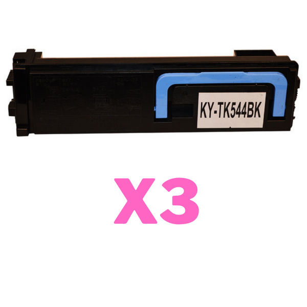 3 x Non-Genuine TK-544K Black Toner Cartridge for Kyocera FS-C5100DN-tonerkart