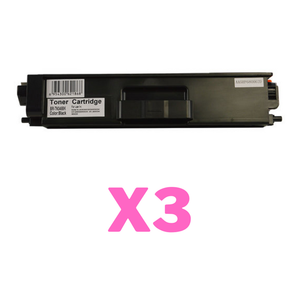 3 x Compatible Brother TN-346BK Black Toner Cartridge High Yield-Tonerkart