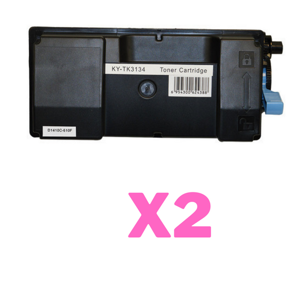 2 x Non-Genuine TK-3134 Toner Cartridge for Kyocera FS-4200DN FS-4300DN-Tonerkart