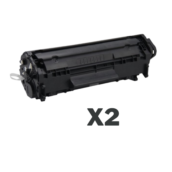 2 x Compatible HP Q2612A Toner Cartridge 12A-Tonerkart