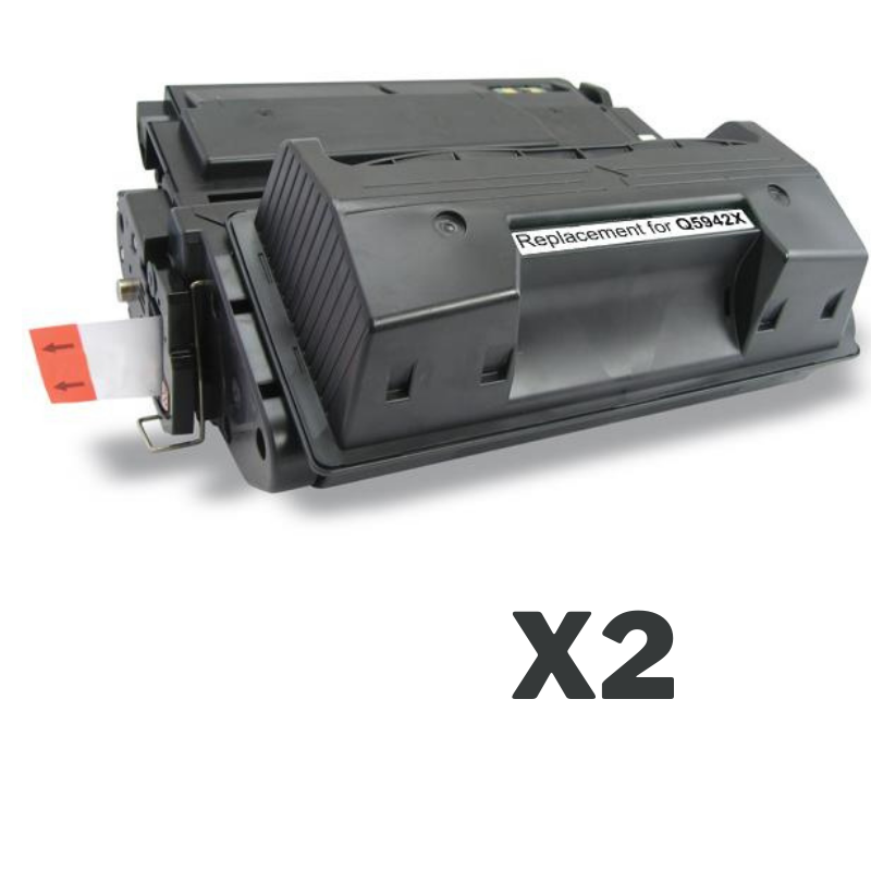 2 x Compatible HP Q5942X Toner Cartridge 42X-Tonerkart