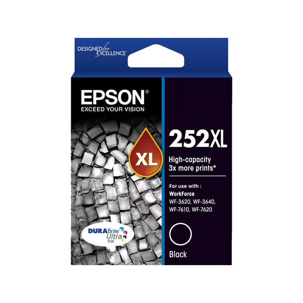 252XL Black Premium Original EPSON Inkjet Cartridge-Tonerkart