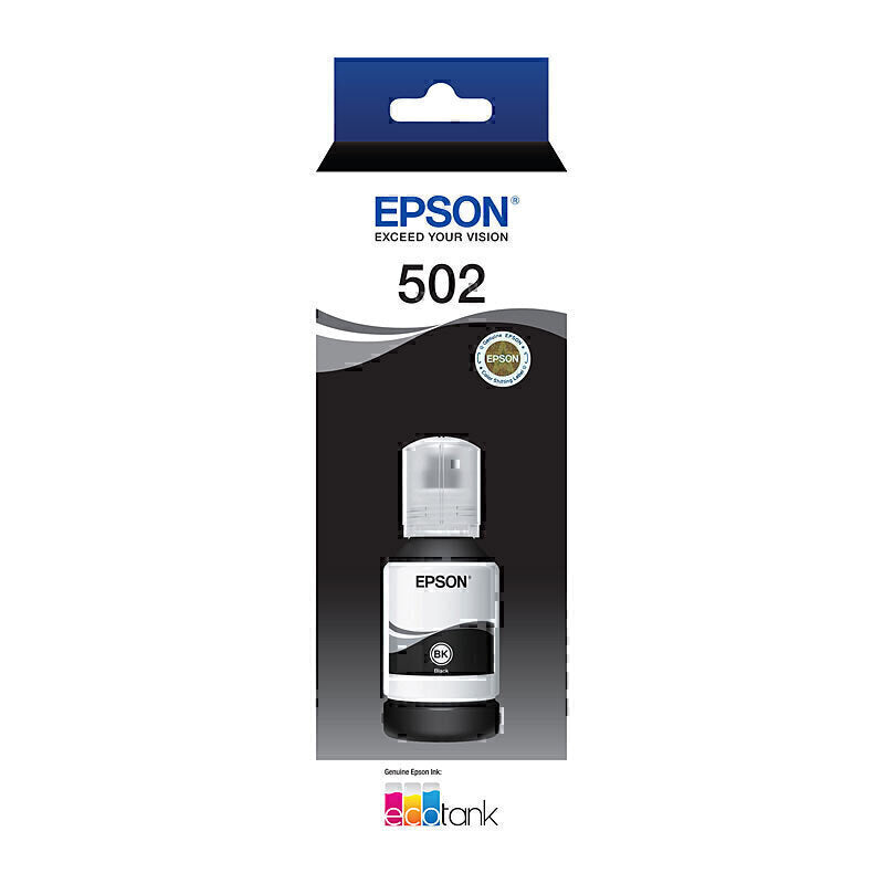 EPSON Printer Ink T502 PREMIUM Original Black Refill Bottle-Tonerkart