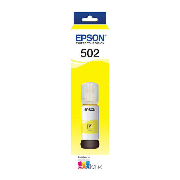 EPSON Printer Ink T502 PREMIUM Original Yellow Refill Bottle-Tonerkart