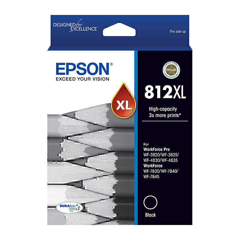 812XL Black Premium Original EPSON Inkjet Cartridge-Tonerkart