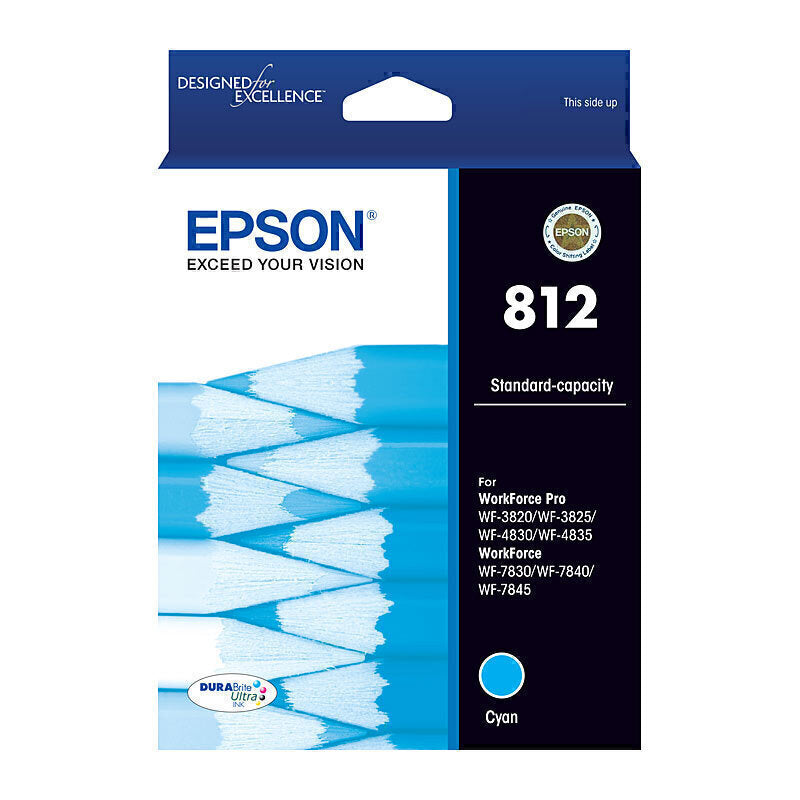 812 Cyan Premium Original EPSON Inkjet Cartridge-Tonerkart