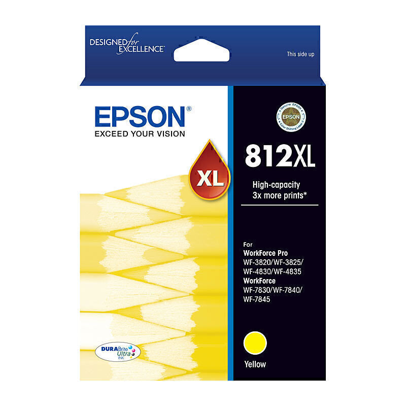 812XL Premium Yellow Original EPSON Inkjet Cartridge-Tonerkart