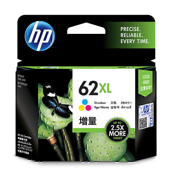 HP #62XL Tri Colour Original Ink Cartridges C2P07AA-Tonerkart