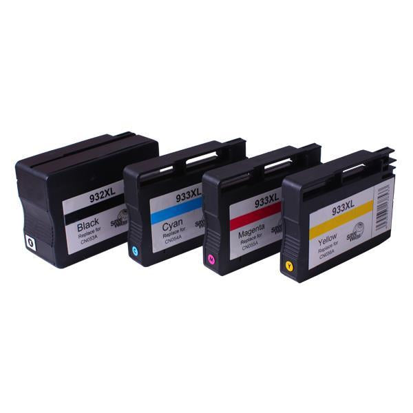 5 Pack Compatible HP 932XL 933XL Ink Cartridge Set (2BK,1C,1M,1Y) CN053AA CN054AA CN055AA CN056AA-Tonerkart