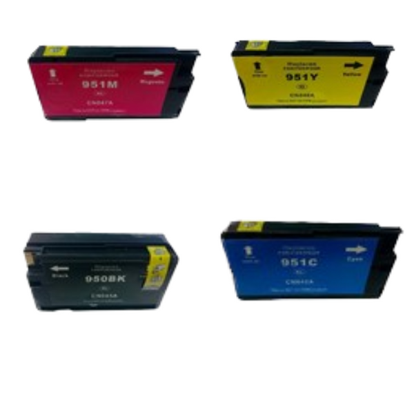 5 Pack Compatible HP 950XL 951XL Ink Cartridge Set (2BK,1C,1M,1Y) CN045AA CN046AA CN047AA CN048AA-Tonerkart