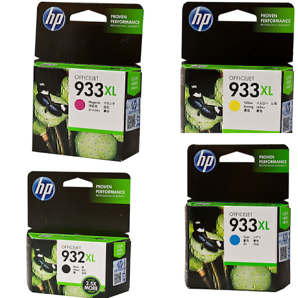 8 Pack Original HP 932XL 933XL Ink Cartridge Set (2BK,2C,2M,2Y) CN053AA CN054AA CN055AA CN056AA-Tonerkart