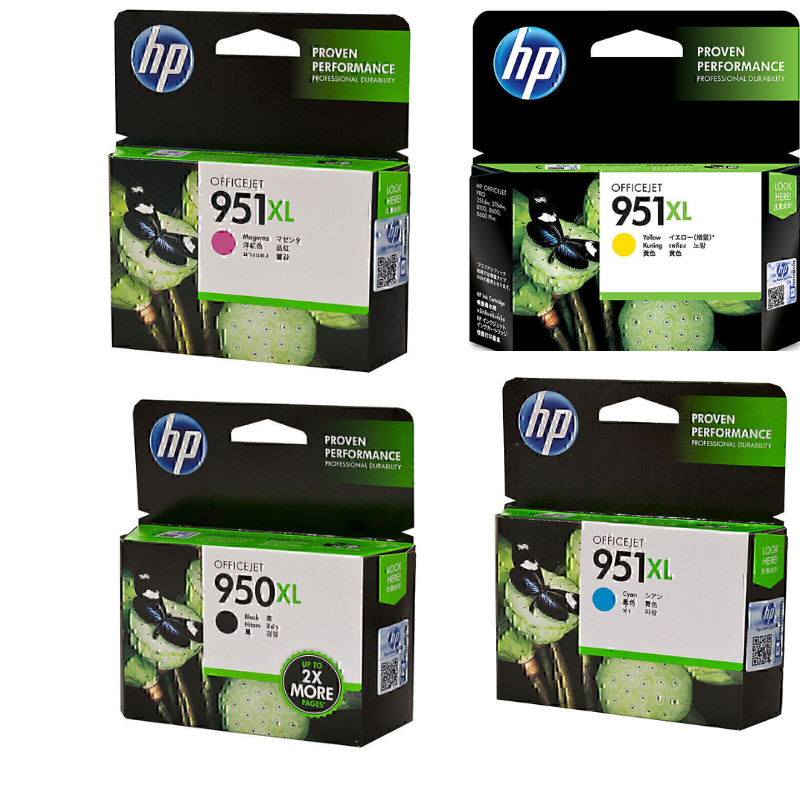 10 Pack Original HP 950XL 951XL Ink Cartridge Set (4BK,2C,2M,2Y) CN045AA CN046AA CN047AA CN048AA-Tonerkart