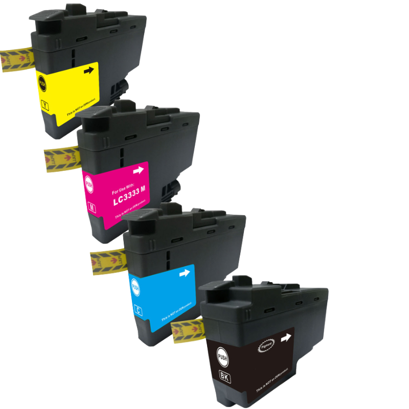 5 Pack Compatible Brother LC-3333 Ink Cartridge Set (2BK,1C,1M,1Y)-Tonerkart
