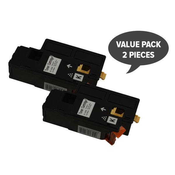 DELL 1350 Black Generic Dell Toner Cartridge for 1250C, 1350CNW, 1355CN (Pack of 2) - Tonerkart