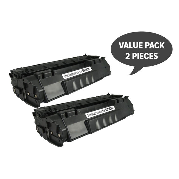 HP Q7553A Q5949 CART315i CART 308i Black Premium Toner Cartridge (Set of 2) - Tonerkart