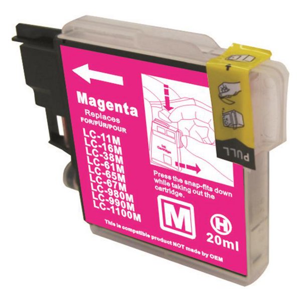 LC38 LC67 Magenta Compatible Brother Inkjet Cartridge - Tonerkart