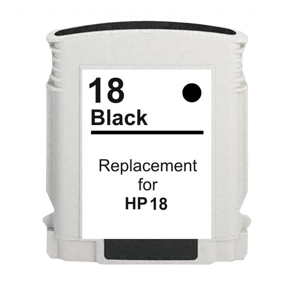 #18 Black High Capacity Remanufactured HP Inkjet Cartridge - Tonerkart