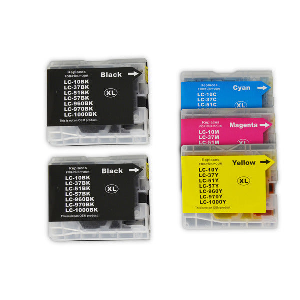 LC37 LC57 Compatible Inkjet Cartridge Set - 5 Ink Cartridges [Boxed Set] - Tonekart