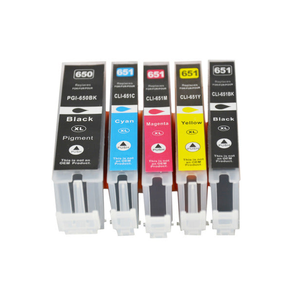PGI-650XL CLI-651XL Compatible Inkjet Set 5 Cartridges [Boxed Set] - Tonerkart