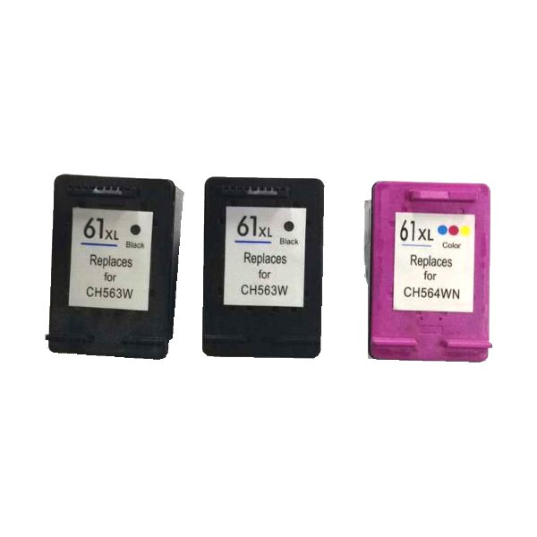 Remanufactured Value Pack (2 x HP61XL Black & 1 x HP61XL Colour) *New Chip - Tonerkart