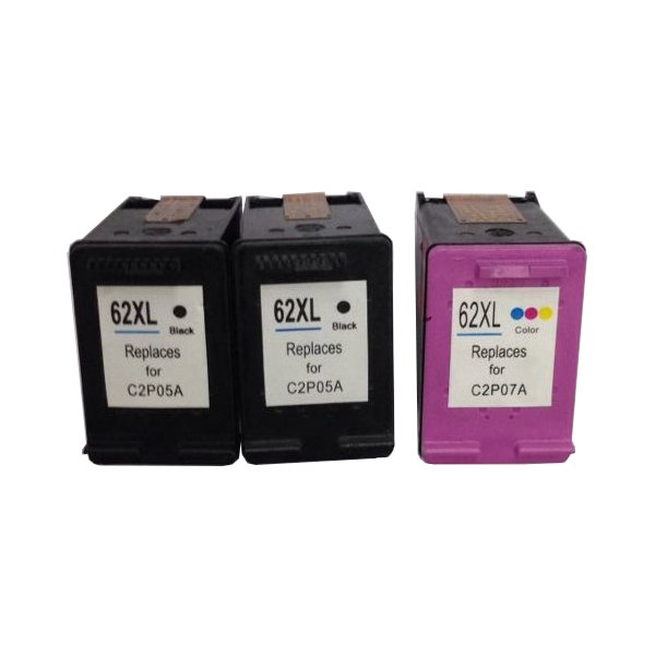 Remanufactured Value Pack (2 x HP62XL Black & 1 x HP62XL Color) - Tonerkart