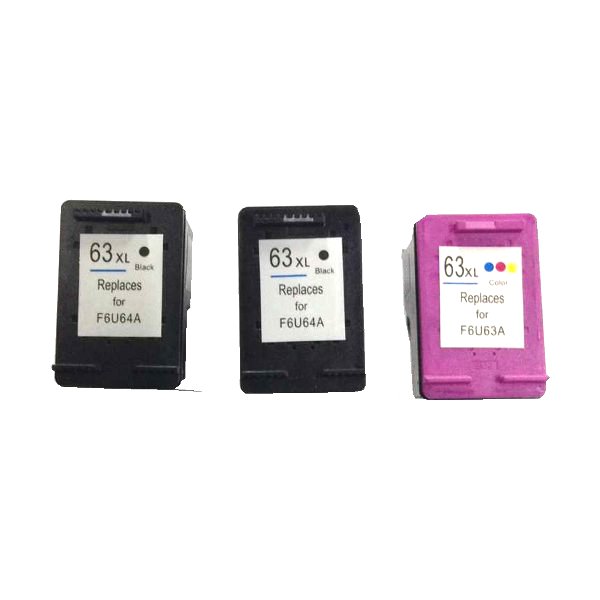 Remanufactured Value Pack (2 x HP63XL Black & 1 x HP63XL Color) - Tonerkart